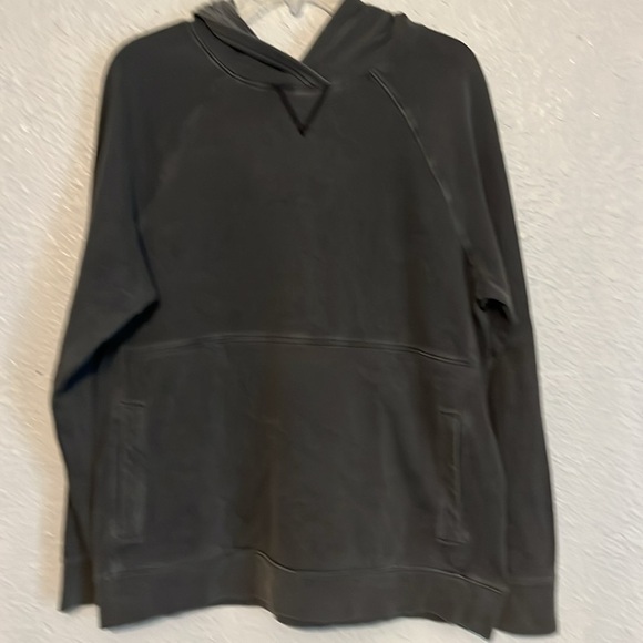 Wonder Nation gray distressed, pull over hoodie with front pockets, size XL - Picture 2 of 6